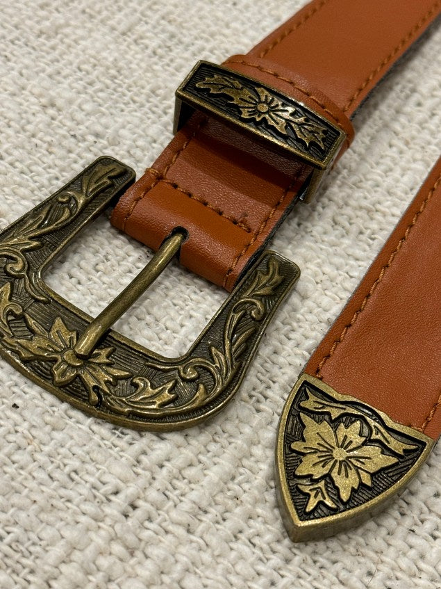 JOAN: Vegan Leather Western Belt in 2 colours