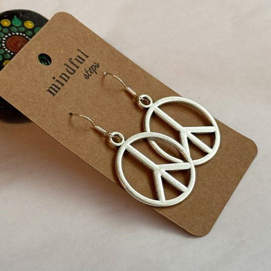 PEACE: Earrings Silver